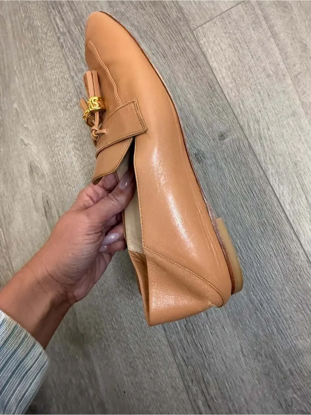Stuart Weitzman - Wylie leather loafers brown tan size 9